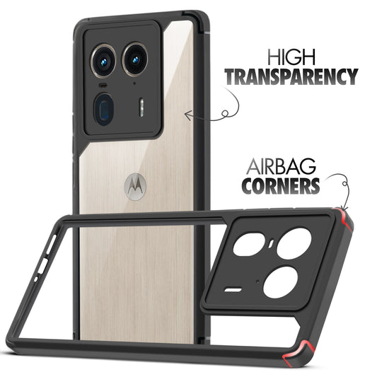Silicone Border Transparent Back Cover for Motorola Moto Edge 50 Ultra 5G