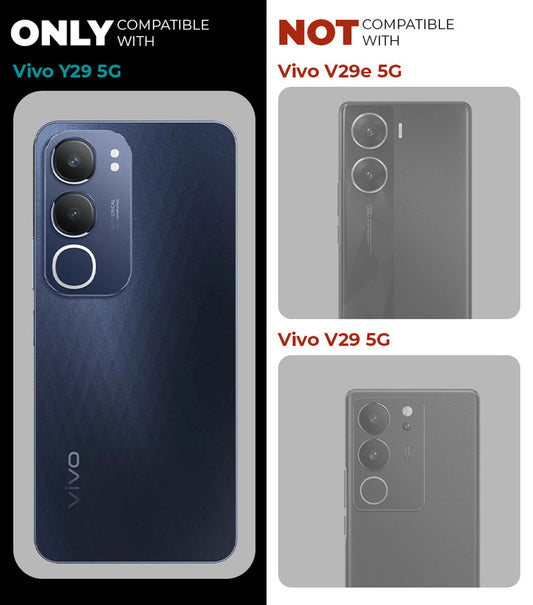 Silicone Border Transparent Back Cover for Vivo Y29 5G