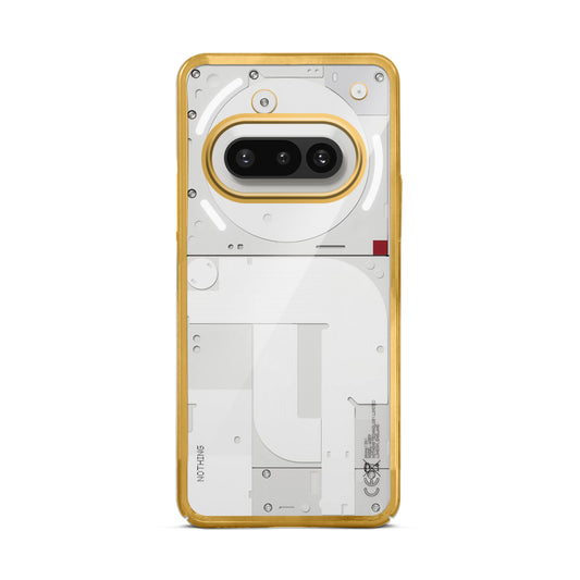 Crystal Clear Transparent Premium Shiny colorful Edges Hard Back Case For Nothing Phone 3A 5G