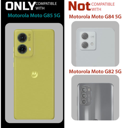 Silicone Border Transparent Back Cover for Motorola G85