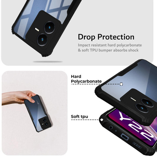 Premium Acrylic Transparent Back Cover for Vivo Y22