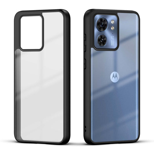 Premium Silicon Soft Framed Case with Clear Back Cover For Motorola Moto Edge 40 5G