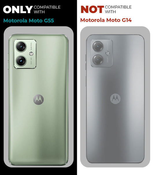 Silicone Border Transparent Back Cover for Motorola G55