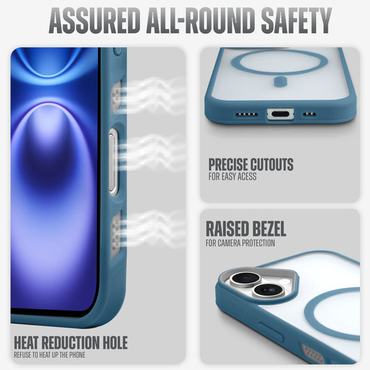 Functional and Stylish with Enhanced Heat Management Magsafe Compatible Back Case For Apple iPhone 16