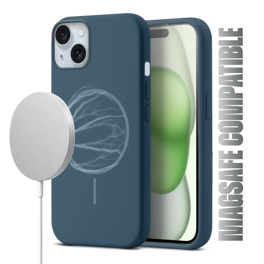Liquid Silicon With Microfiber Lining Back Case For Apple iPhone 15 Plus (MagSafe Compatible)