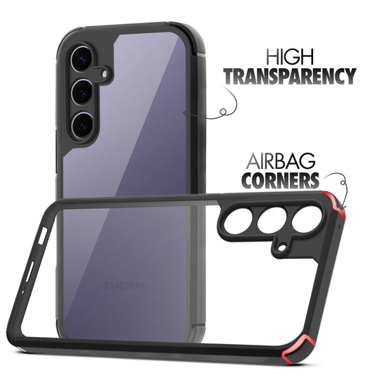 Silicone Border Transparent Back Cover for Samsung S25 Plus 5G