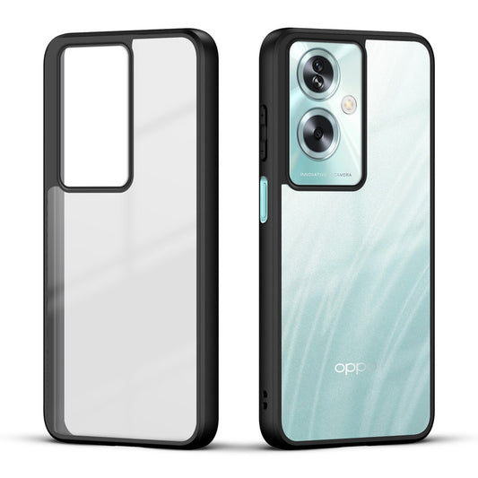 Premium Silicon Soft Framed Case with Clear Back Cover for Oppo A79 5G