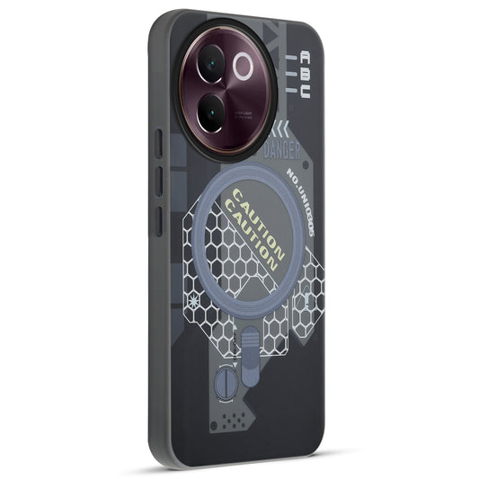 Mechanical Circuit Print Hard Back Cover For Vivo V30e 5G