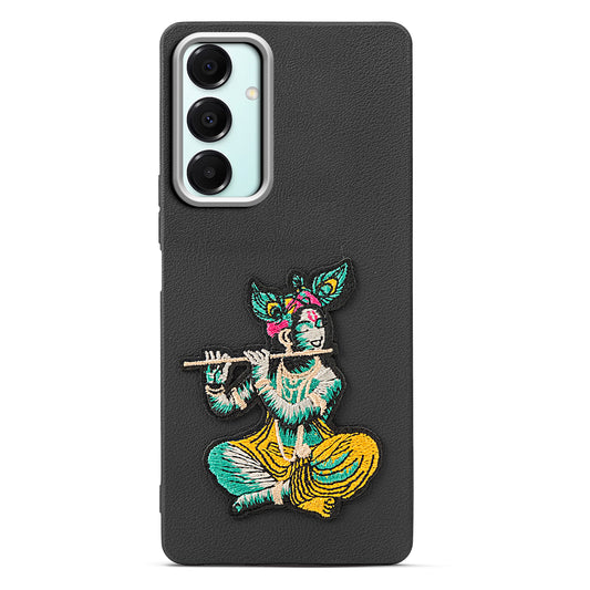 Sleek Textured Silicone Case for Samsung A16 5G Featuring Divine Embroidery on the Back