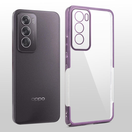 Crystal Clear Premium Shiny Edges Hard Back Case For Oppo Reno 12 5G