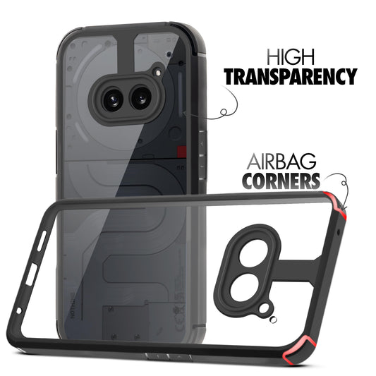 Silicone Frame Transparent Hard Back Cover for Nothing Phone 2A