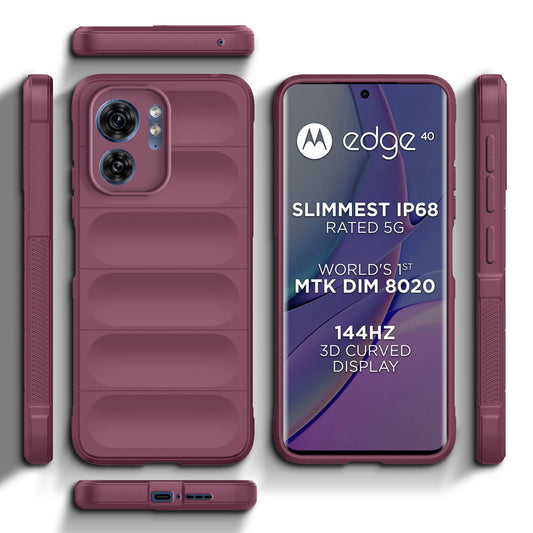 Liquid Silicone Comfort Grip Soft Touch Matte TPU Case for Motorola Edge 40 5G