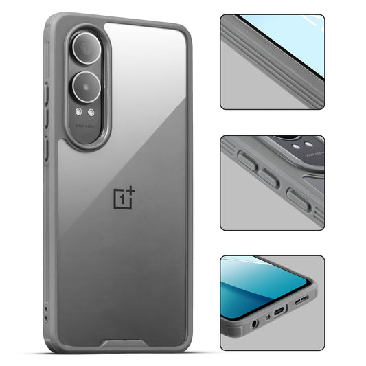 Premium Transparent Shock-Proof Back Cover with Silicon Edges for OnePlus Nord CE 4 Lite 5G