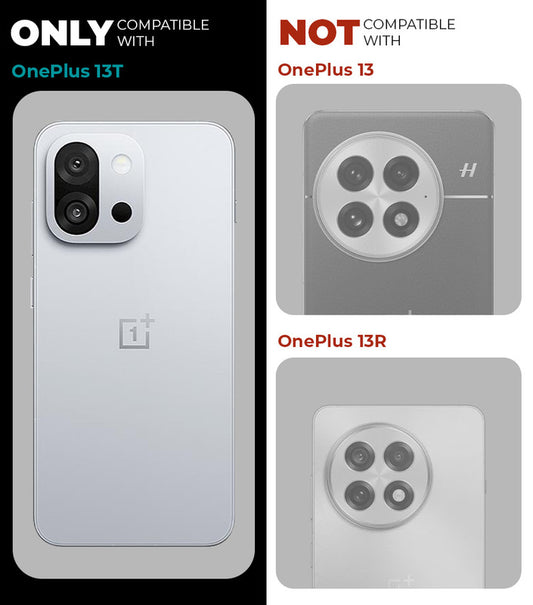 Transparent Shockproof Phone Back Cover Case With Raised Edges For OnePlus 13T 5G