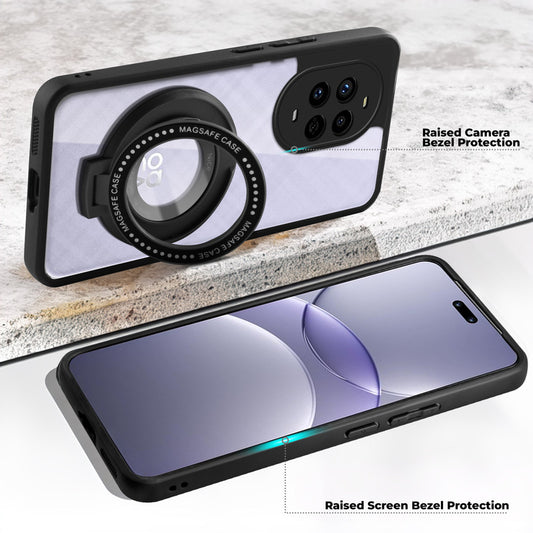Soft Frame Clear Case Ring Holder Kickstand For Huawei nova 13 Pro 5G