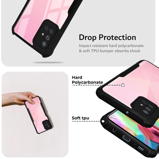 Premium Acrylic Transparent Back Cover for Samsung  A71