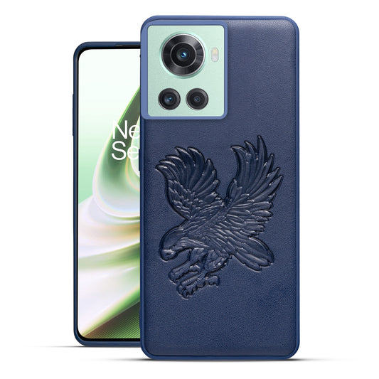 Eagle Textured Leather Back Case Cover for OnePlus 10R 5G