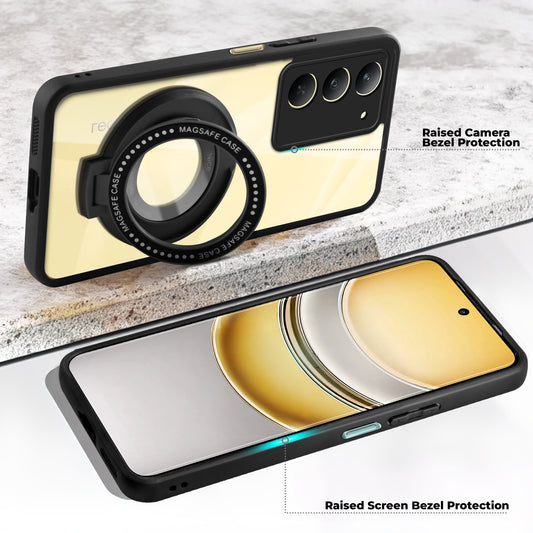 Soft Frame Clear Case Ring Holder Kickstand For Realme Narzo 80x 5G