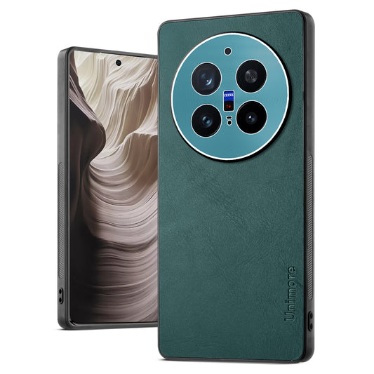 Unimore Leather Hard Case with Shiny Camera Protection For Vivo X200 Pro 5G