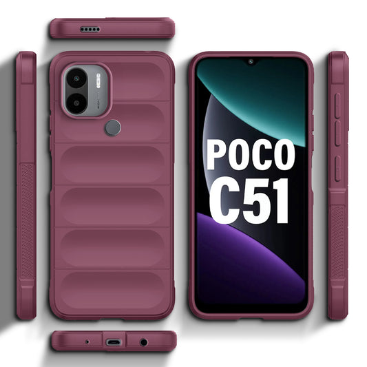 Soft Silicone Comfort Grip Back Cover Case For Poco C51