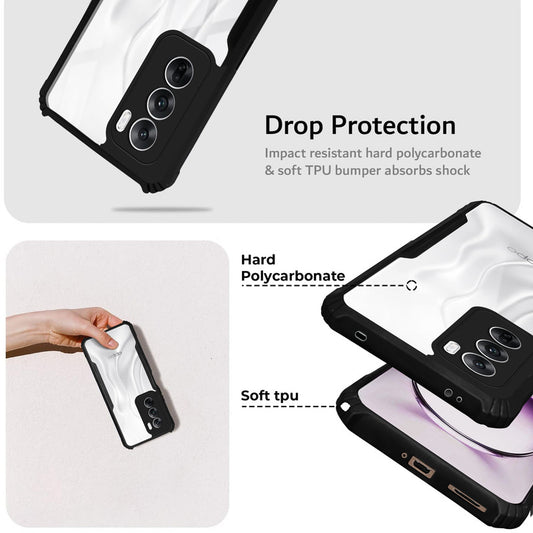 Premium Acrylic Transparent Back Cover for Oppo Reno 12 5G