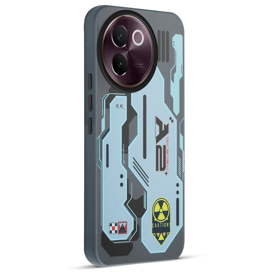 Mechanical Circuit Print Hard Back Cover For Vivo V30e 5G