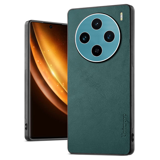 Unimore Leather Hard Case with Shiny Camera Protection For Vivo X100 5G