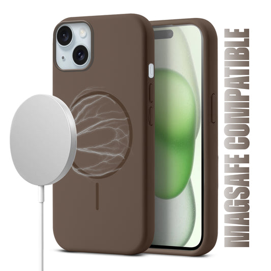 Liquid Silicon With Microfiber Lining Back Case For Apple iPhone 15 Plus (MagSafe Compatible)