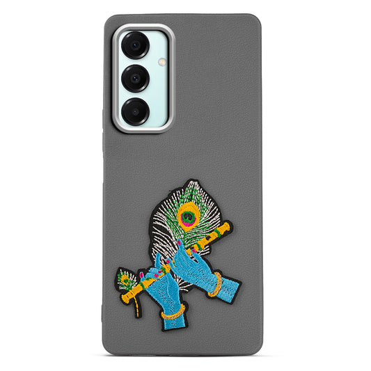 Sleek Textured Silicone Case for Samsung A16 5G Featuring Divine Embroidery on the Back