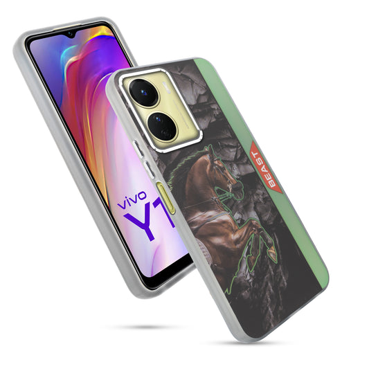 Beast Mode Animal Printed Back Case For Vivo Y16 With Hard Back & Glow Effect