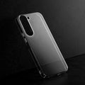 Crystal clear anti-yellow hard back case for Vivo Y19 5G placed on surface showing slim profile and precise camera cutouts