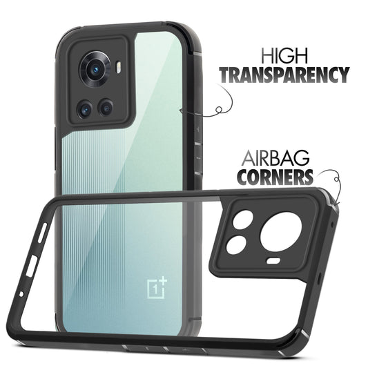 Silicone Frame Transparent Hard Back Cover for OnePlus 10R 5G