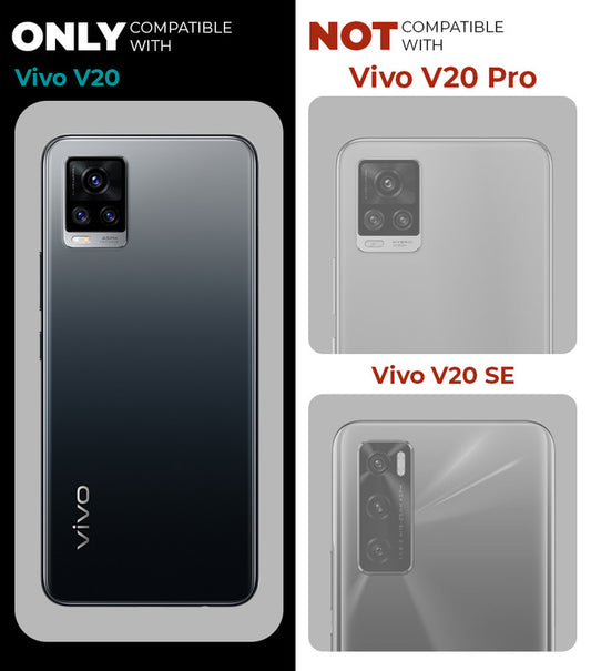 Silicone Frame Transparent Hard Back Ring Stand Case for Vivo V20