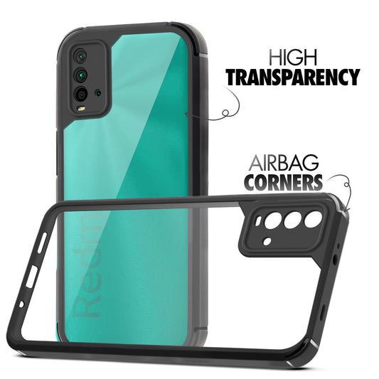 Silicone Frame Transparent Hard Back Cover for Redmi 9 Power