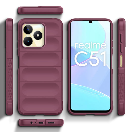 Liquid Silicone Comfort Grip Soft Touch Matte TPU Case for  Realme C51