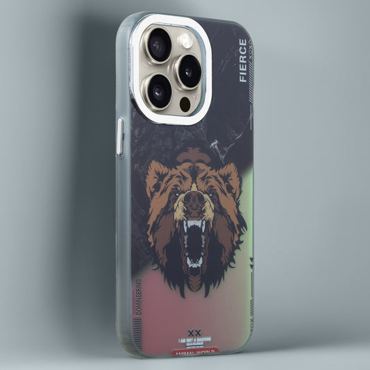 Night Glow & Shiny Hard Phone Cover with Silver Camera Ring For Apple iPhone 14 Pro