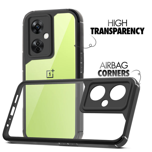 Silicone Frame Transparent Hard Back Cover for OnePlus Nord CE 3 Lite 5G