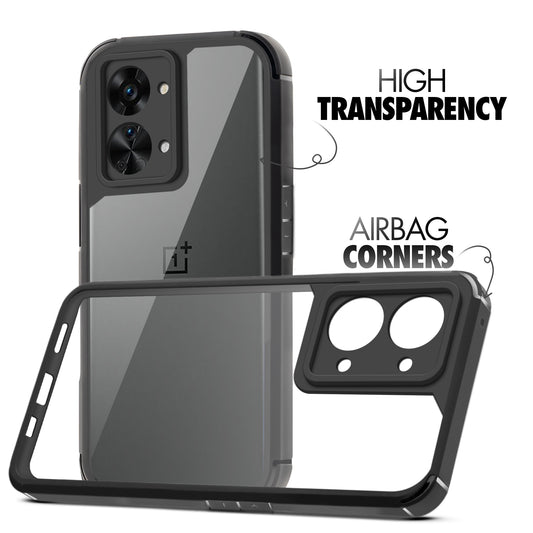 Silicone Frame Transparent Hard Back Cover for OnePlus Nord 2T 5G