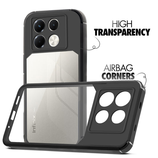 Silicone Border Transparent Back Cover for Infinix Note 40