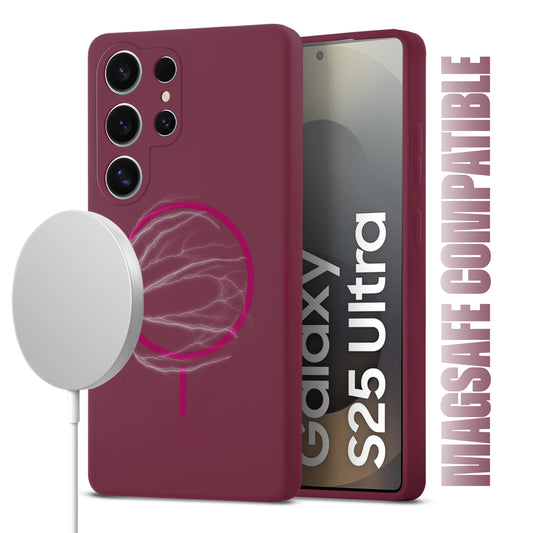 MagSafe Compatible Liquid Silicone Case For Samsung S25 Ultra 5G