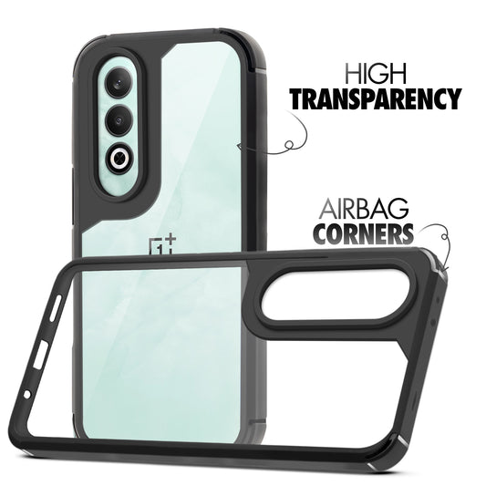Silicone Frame Transparent Hard Back Cover for OnePlus Nord CE 4 5G