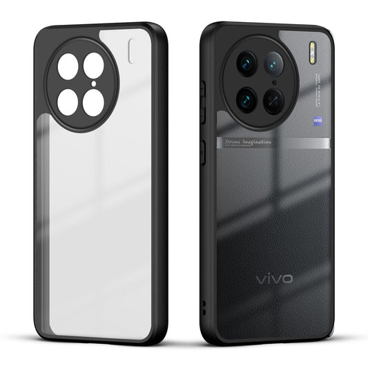 Premium Silicon Soft Framed Case with Clear Back Cover For Vivo X90 Pro 5G