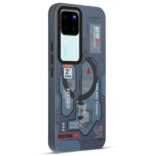 Mechanical Circuit Print Hard Back Cover For Vivo V30 5G