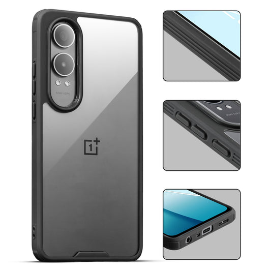 Premium Transparent Shock-Proof Back Cover with Silicon Edges for OnePlus Nord CE 4 Lite 5G