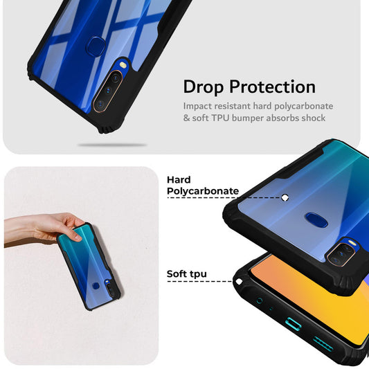 Premium Acrylic Transparent Back Cover for Vivo Y12