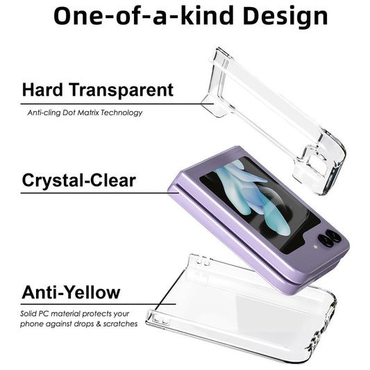 Crystal Clear Hard Back Anti-Yellowing Phone Case For Samsung Z Flip 6