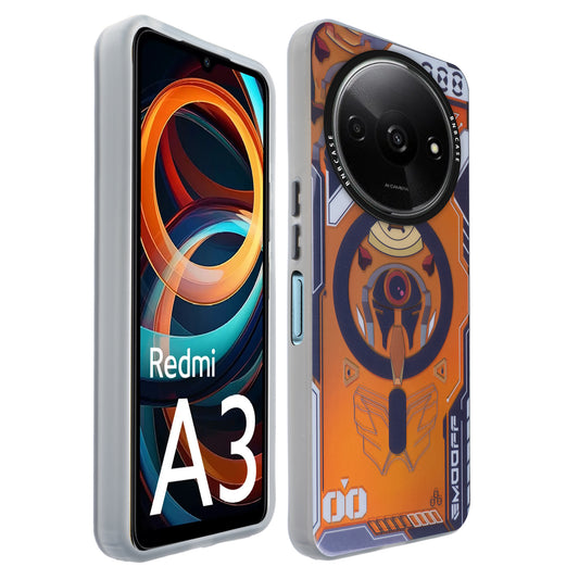 Colorful Reflective Circuit Prints Hard Back Protector Case For Redmi A3 2024