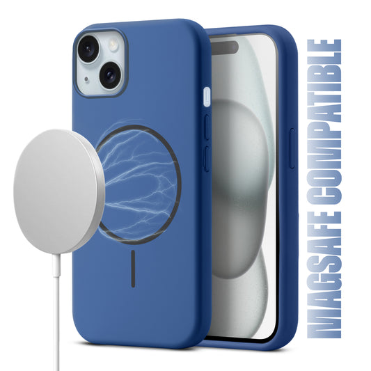 Liquid Silicon With Microfiber Lining Back Case For Apple iPhone 13 (MagSafe Compatible)