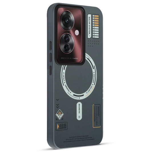 Mechanical Circuit Print Hard Back Cover For Oppo F25 Pro 5G
