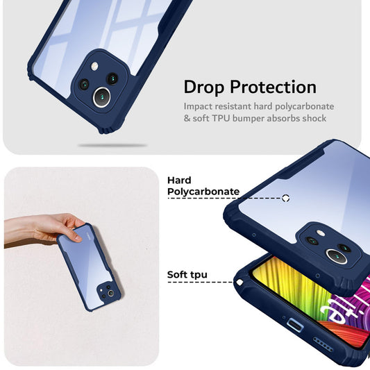 Premium Acrylic Transparent Back Cover for Redmi 11 Lite 5G